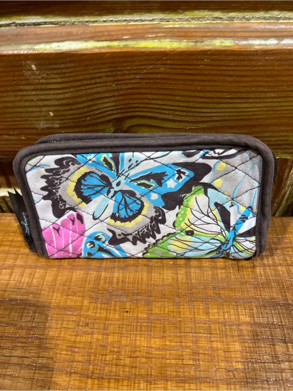 thirty-one Quilted Butterfly Zip Wallet